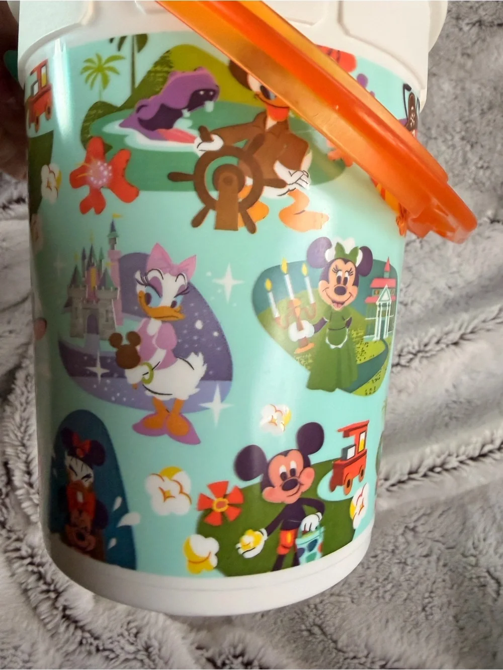 Disney-Themed Party Bucket with Orange Handle